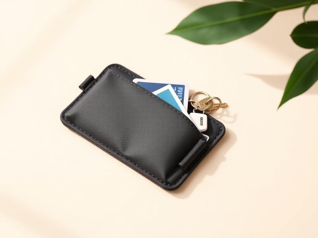 Compact tech pouch organizing cables and chargers