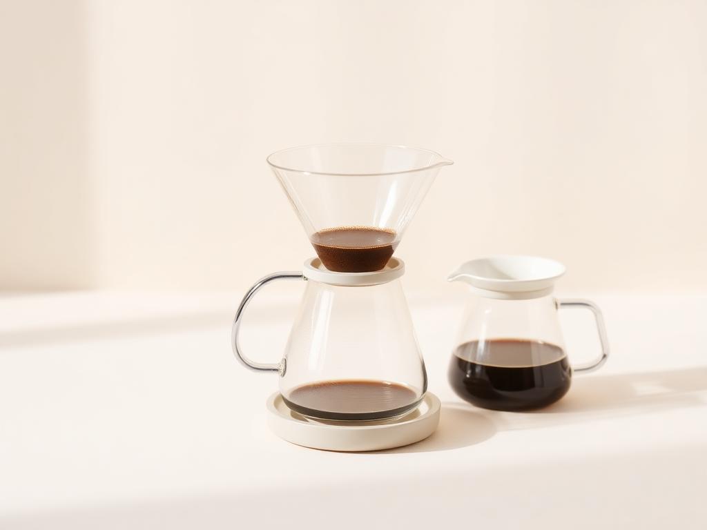 Compact coffee press for home and travel