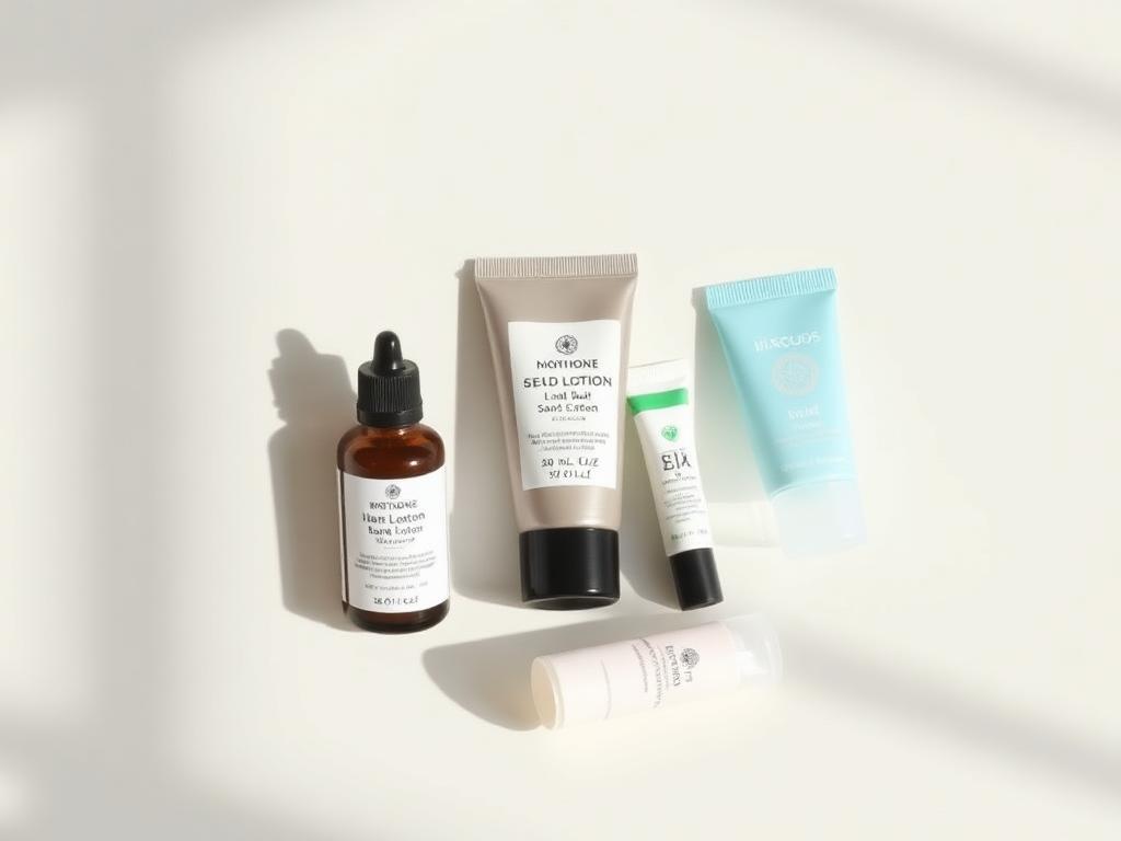 Small self-care gift set with lotion and balm items